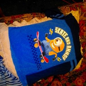 Boys long sleeve hooded Minnion  shirt